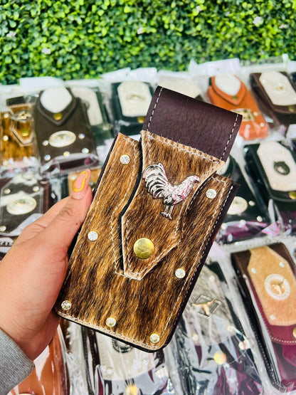 Porta Celular Vaquero de Piel de Res: Elegancia y Funcionalidad